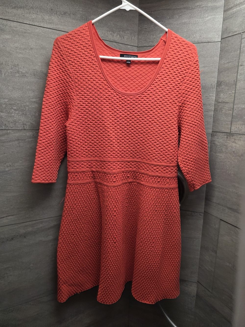 Eva Longoria Petite Red Textured Dress